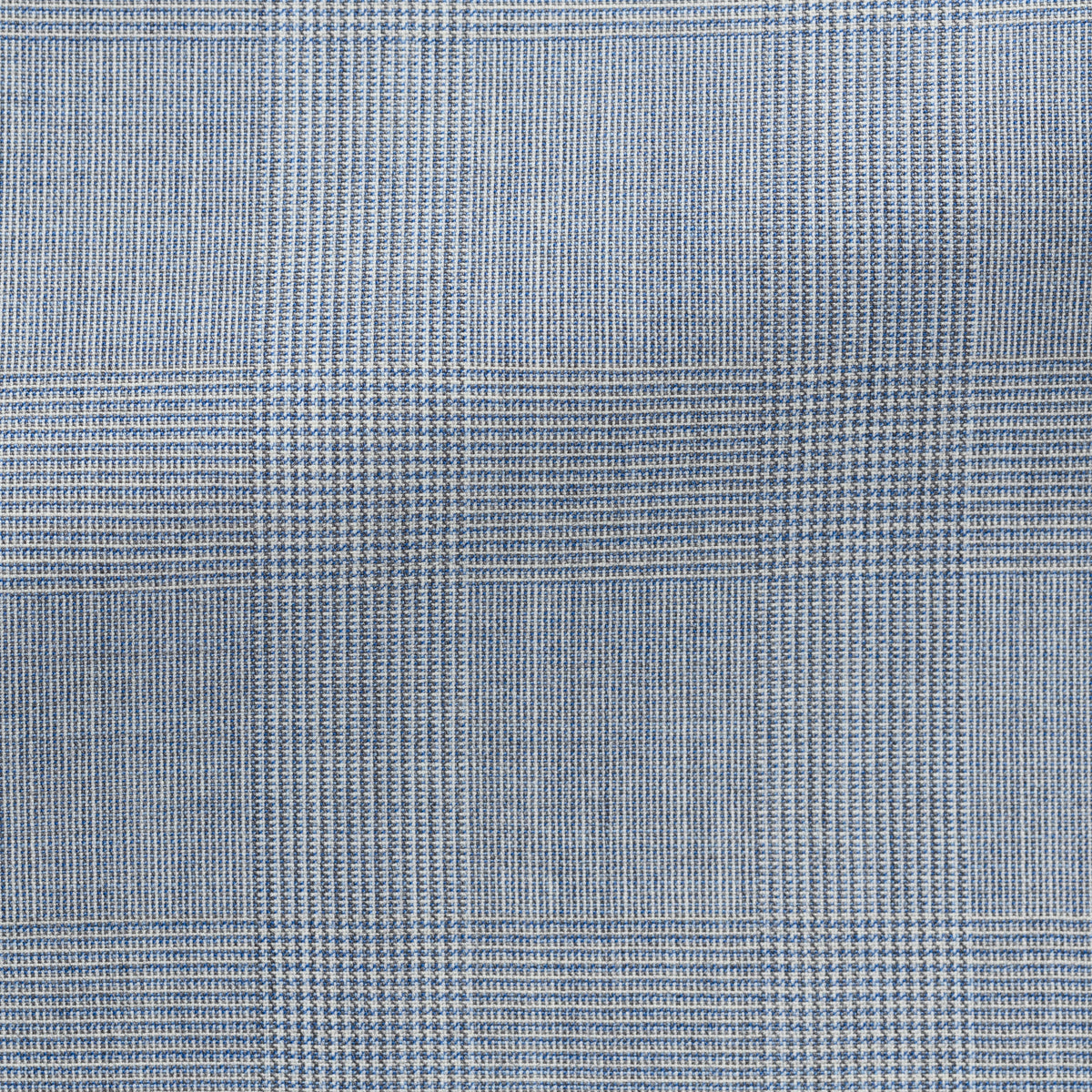 Neapolitan Blue Ivory S130 Wool Glencheck Suit