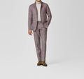 Dusty Pink–Dark Brown Silk–Wool–Cashmere Suit