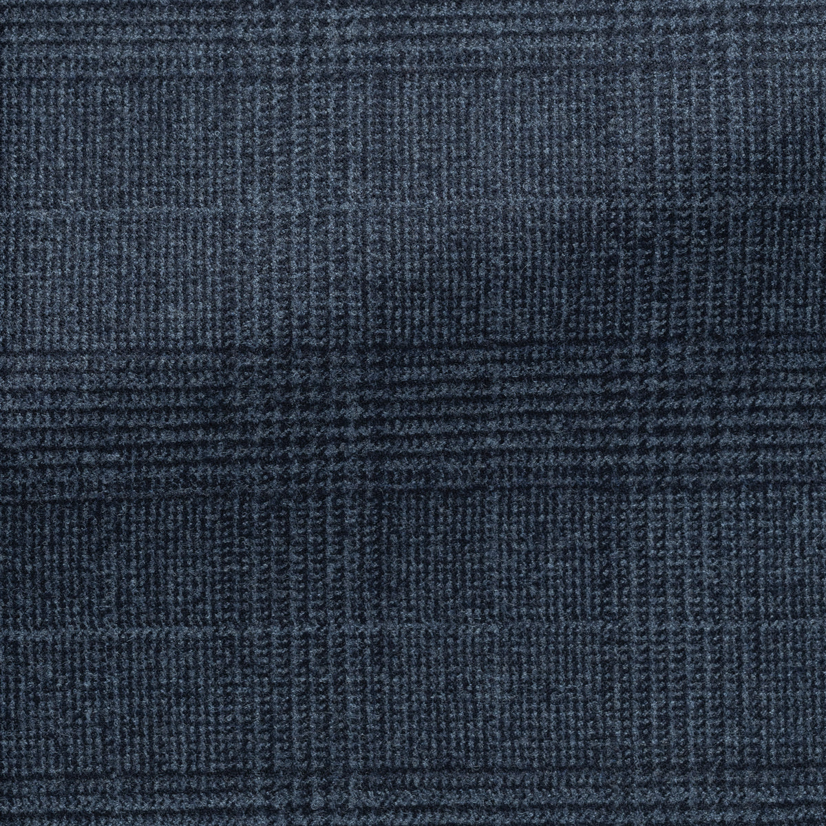 Dark Blue–Midnight Brushed Wool Glen Check Suit