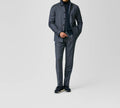 Indigo Blue Stretch Wool Twill Suit