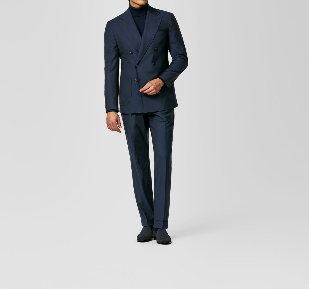 Midnight Blue Technical Stretch Wool Suit
