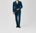 Prussian Blue Stretch Cotton Corduroy Suit