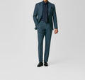 Petrol–Midnight Wool Micro-Effect Suit