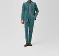 Teal Stretch Cotton Corduroy Suit