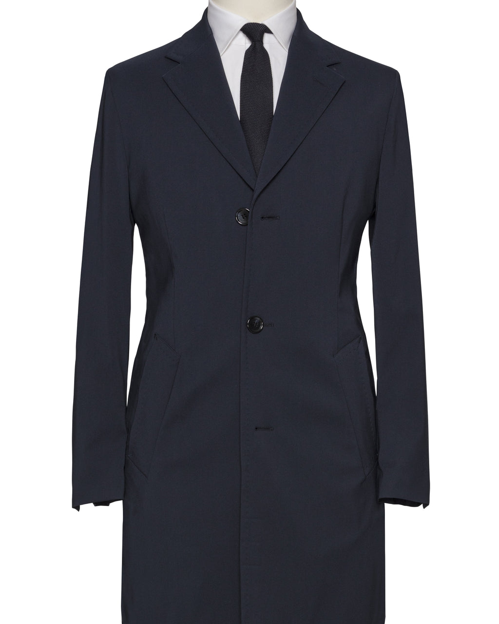 Loro Piana Navy Storm System Overcoat