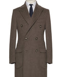 Loro Piana Brown Melange Fine Wool Overcoat