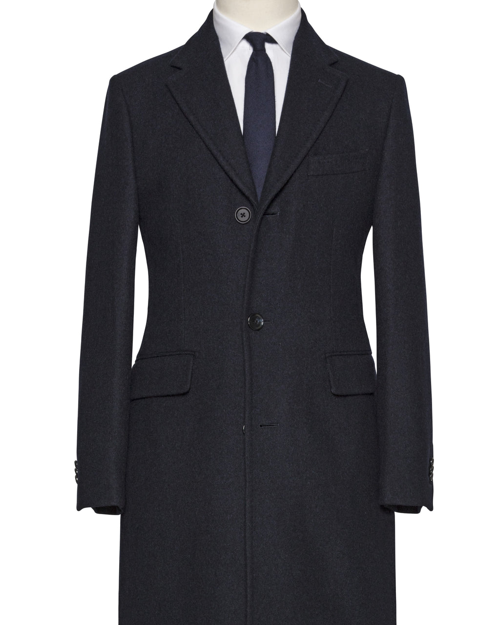 Loro Piana Midnight Blue Double-Face Twill Overcoat