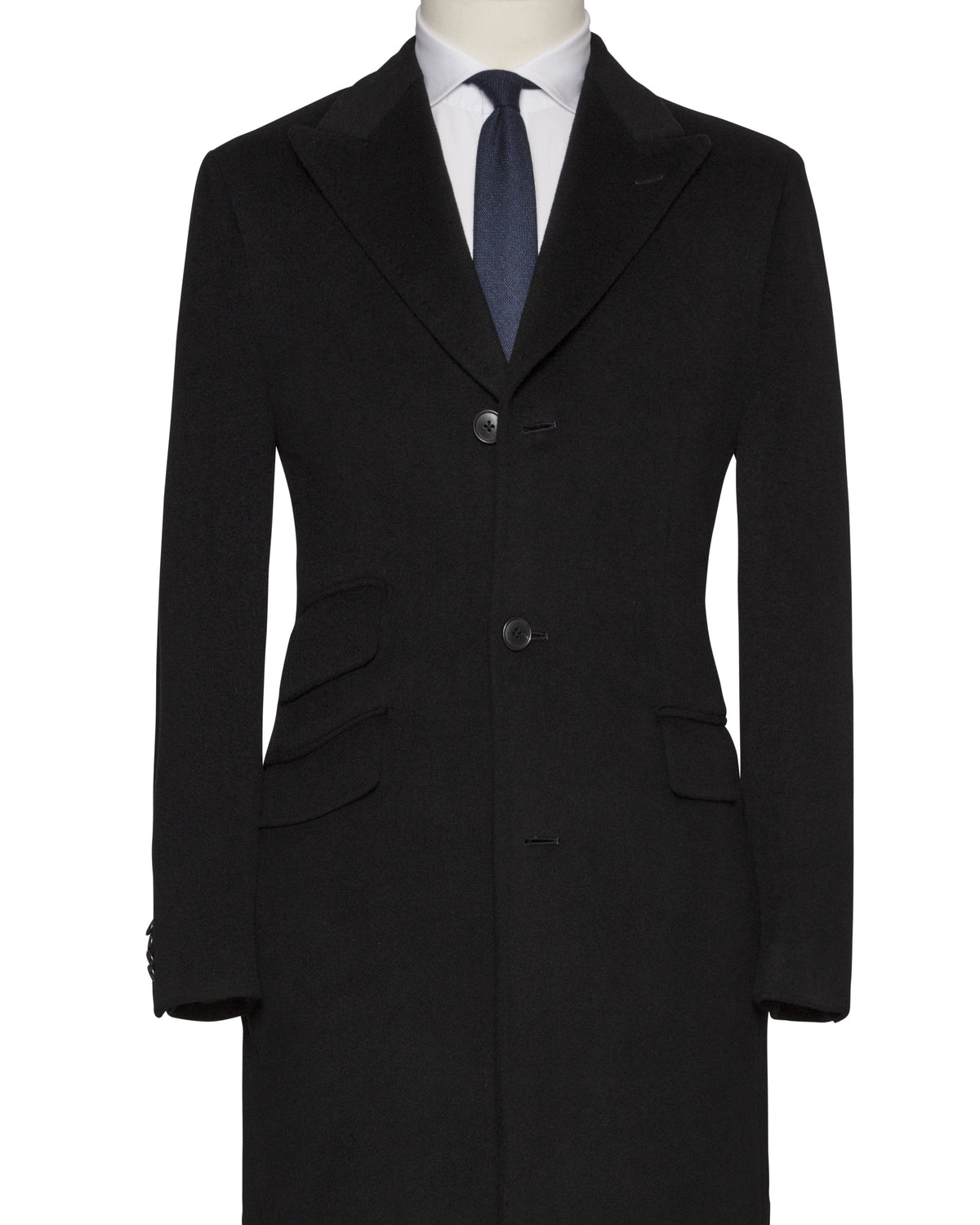 Black Cashmere Overcoat