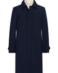 Loro Piana Dark Blue Storm System High-Tenacity Wool Overcoat