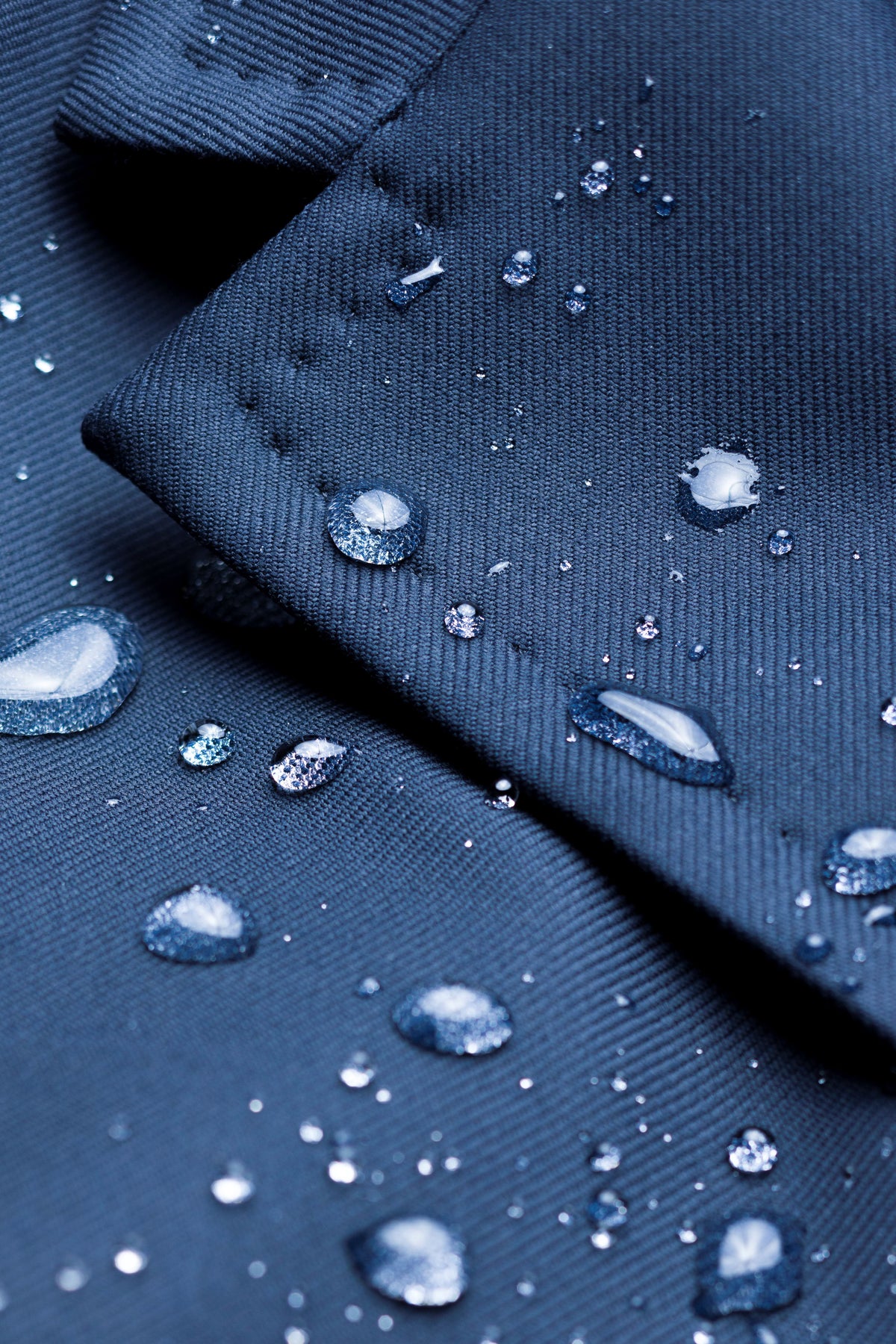 Midnight Blue Stretch Wool-Blend Coat