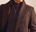 Loro Piana Chocolate Brown–Olive Green Zelander Double Martingale Overcoat