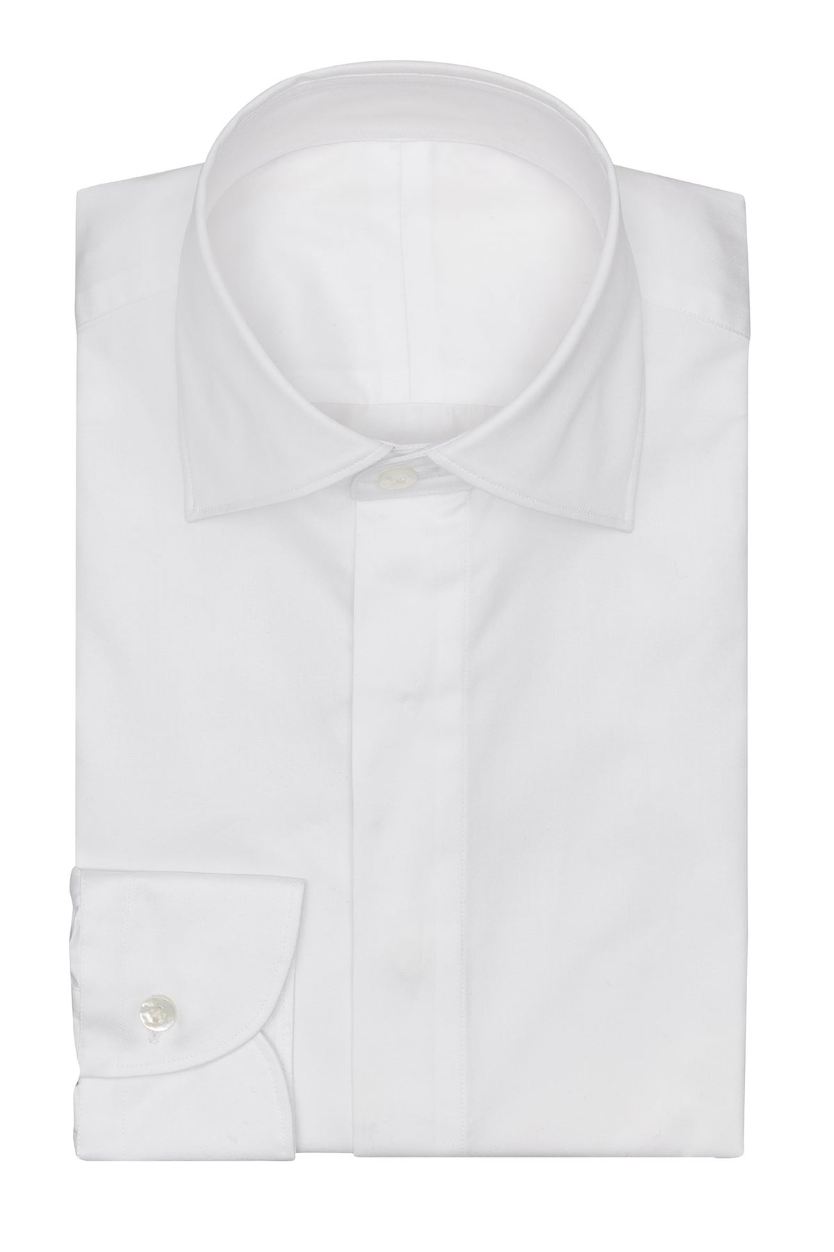 Hidden Placket Tuxedo Shirt
