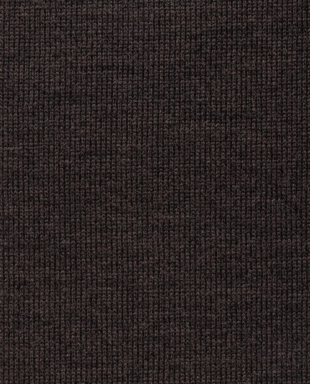 Dark Brown Extra-Fine Merino Half-Zip Knit